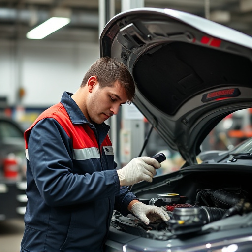 auto technician working