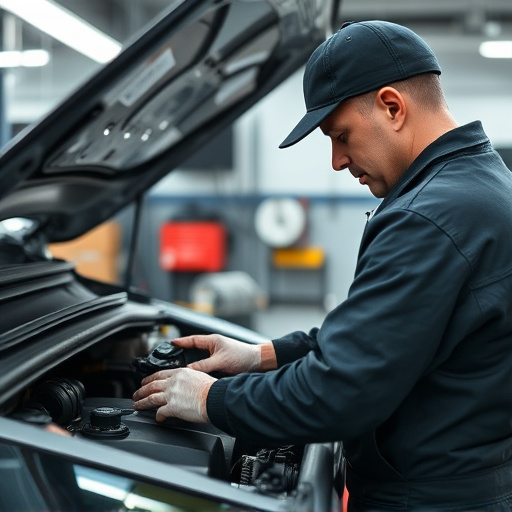 auto technician working