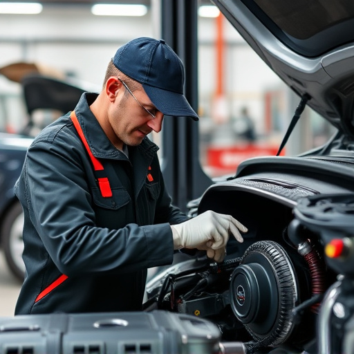 auto technician working