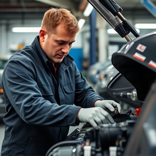 auto technician working