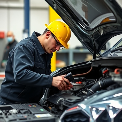 auto technician working