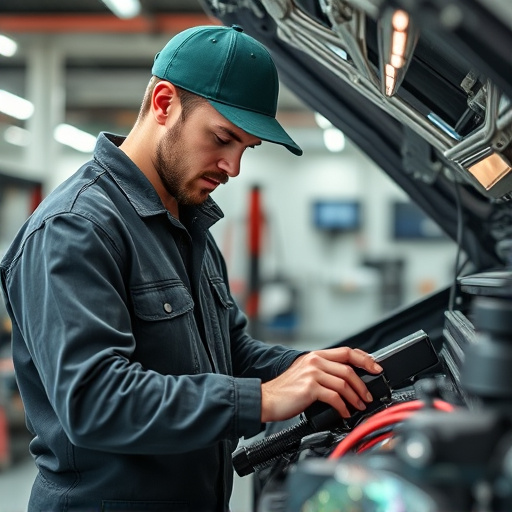 auto technician working