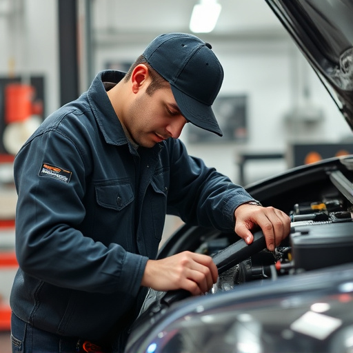 auto technician working