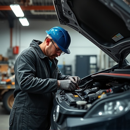 auto technician working