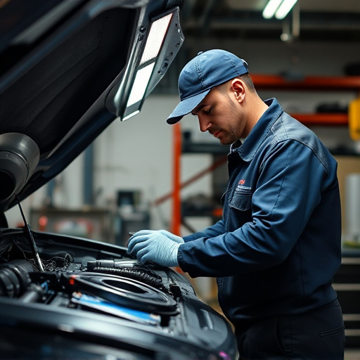 auto technician working