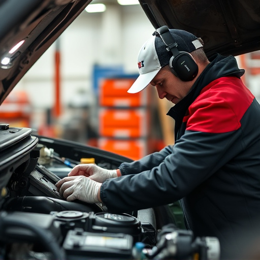 auto technician working