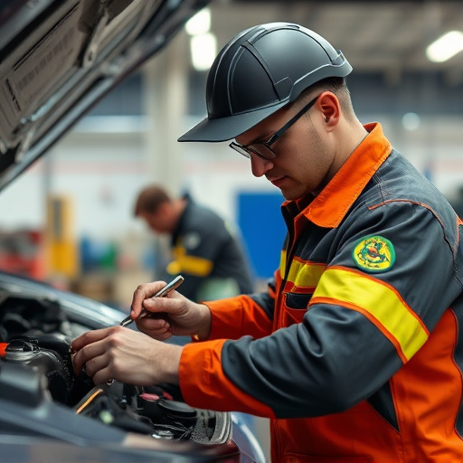 auto technician working
