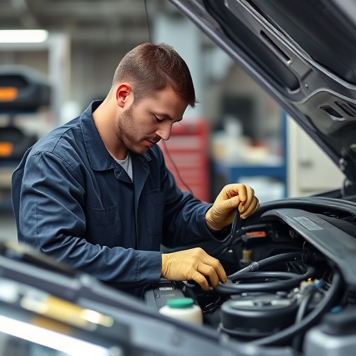 auto technician working