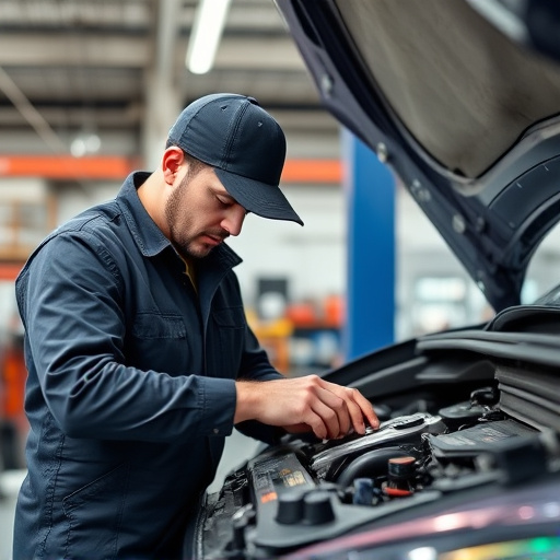 auto technician working