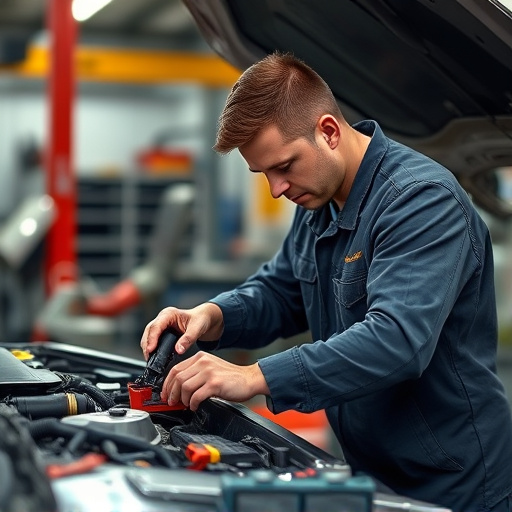 auto technician working