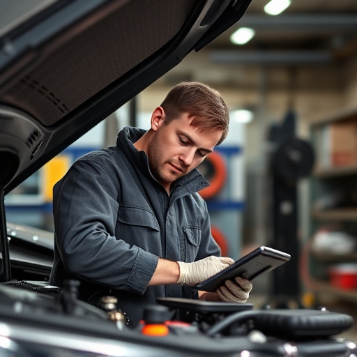 auto technician working