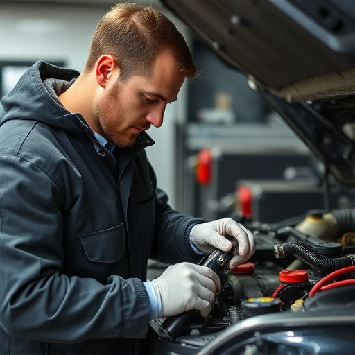 auto technician working