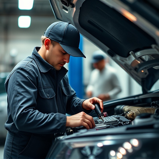 auto technician working