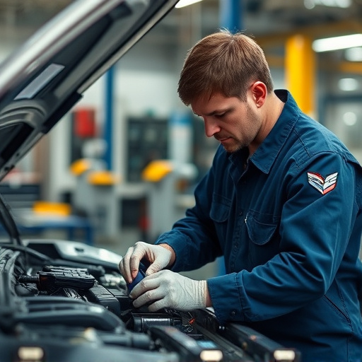 auto technician working