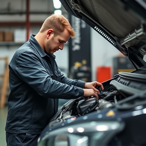 auto technician working