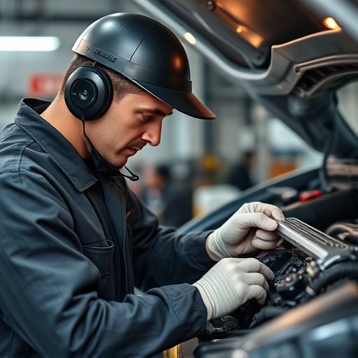 auto technician working