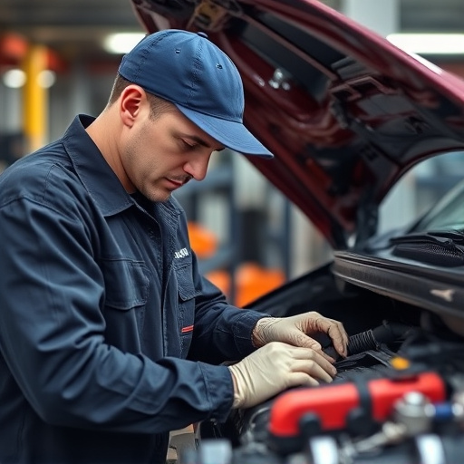 auto technician working