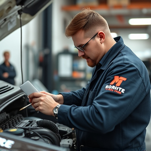 auto technician working