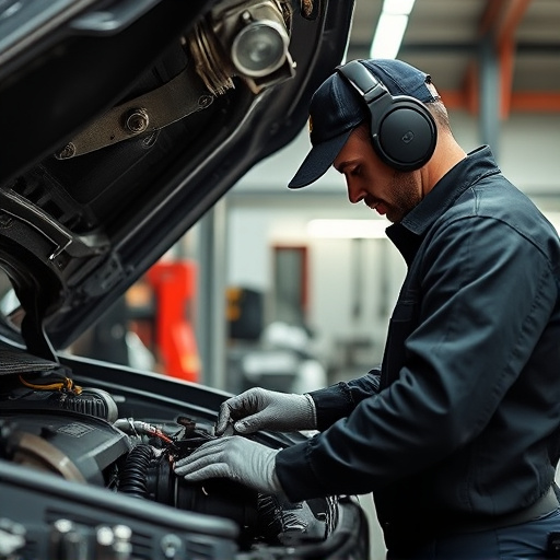 auto technician working