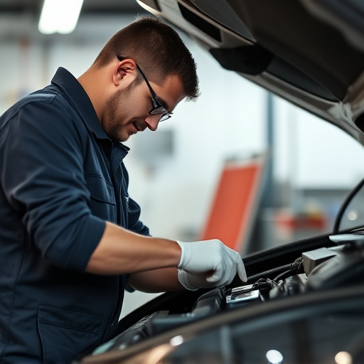 auto technician working