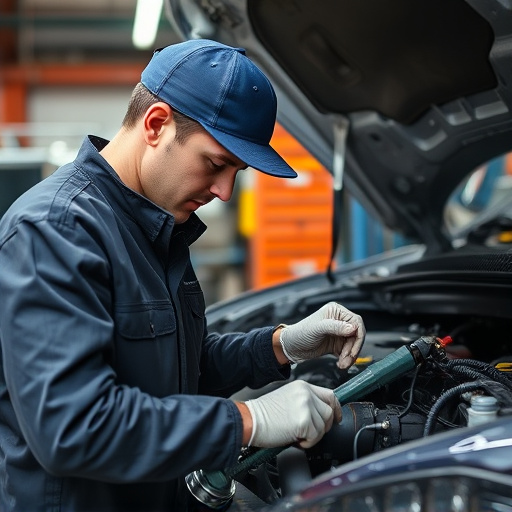 auto technician working