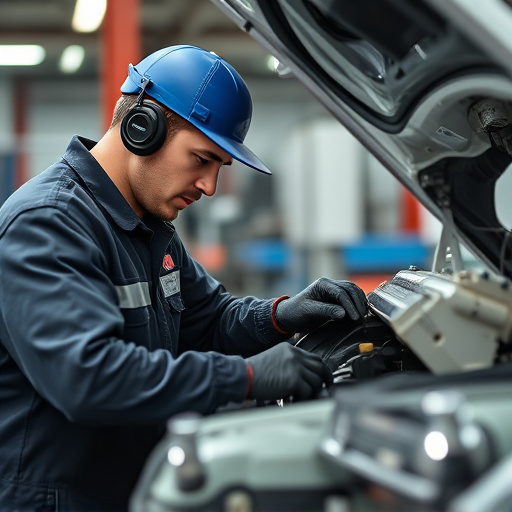 auto technician working