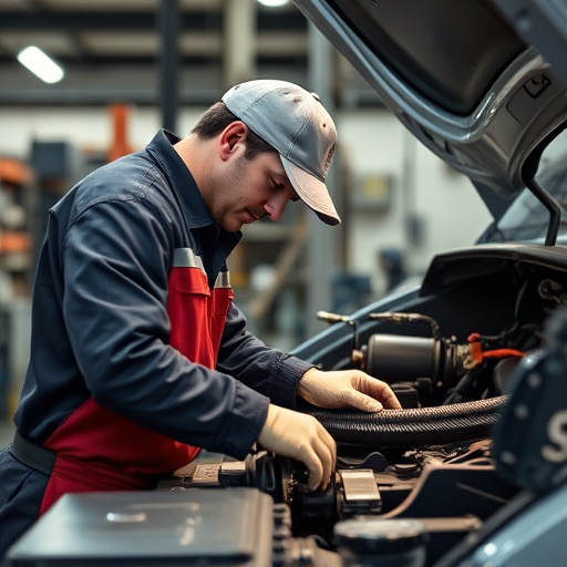 auto technician working