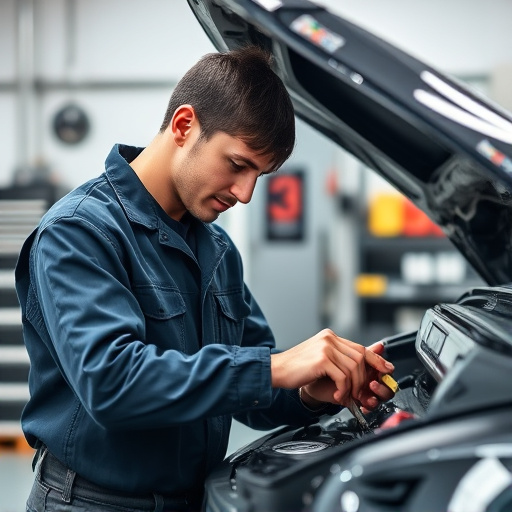auto technician working