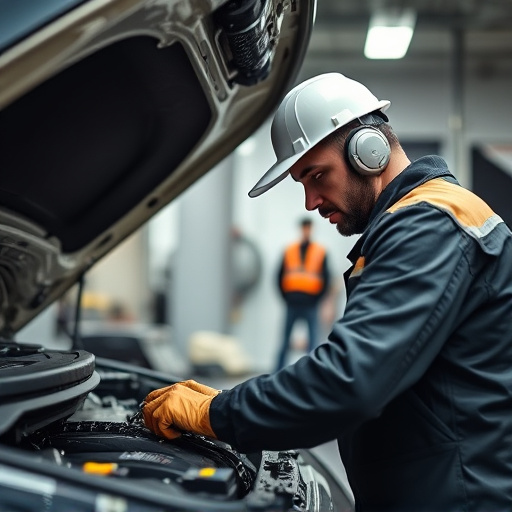 auto technician working