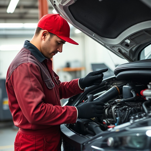 auto technician working