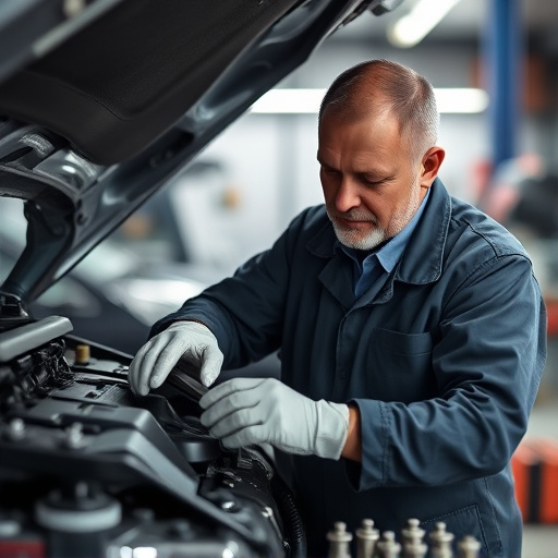 auto technician working