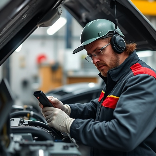 auto technician working