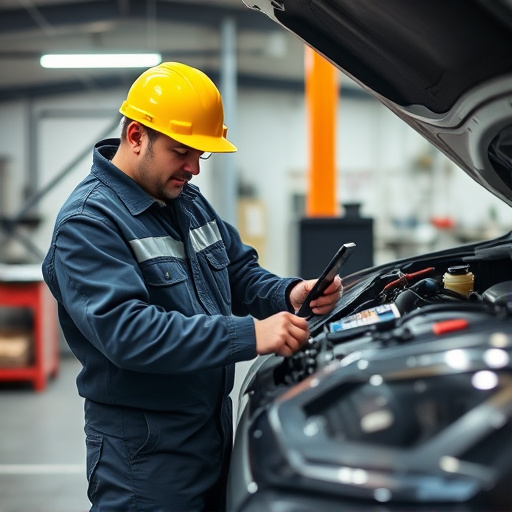 auto technician working