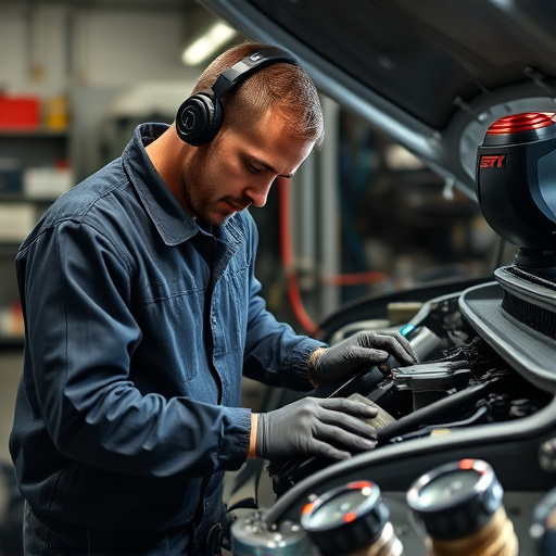 auto technician working