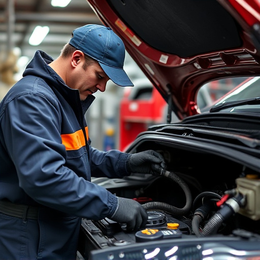 auto technician working