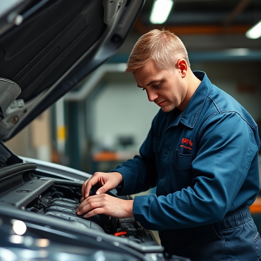auto technician working