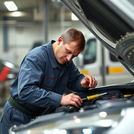 auto technician working