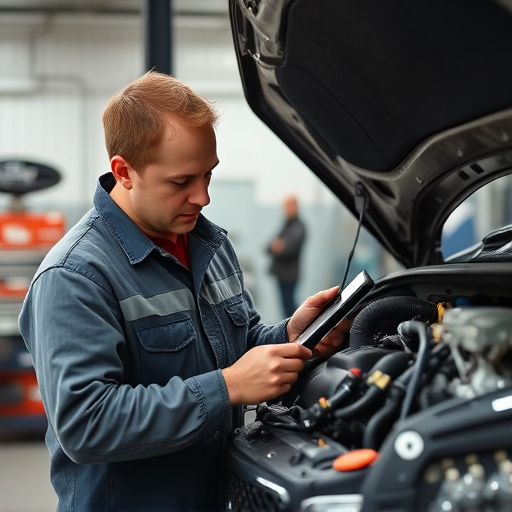 auto technician working