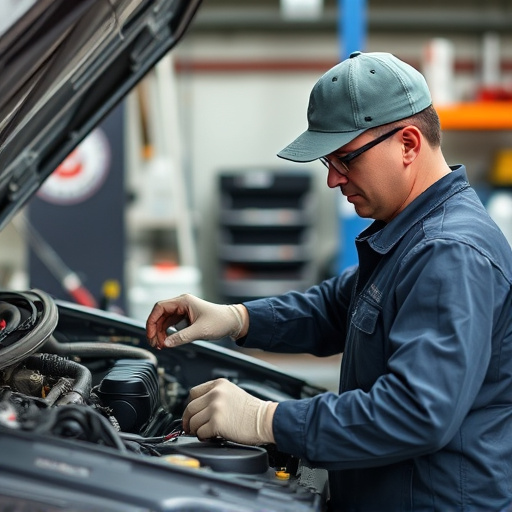 auto technician working