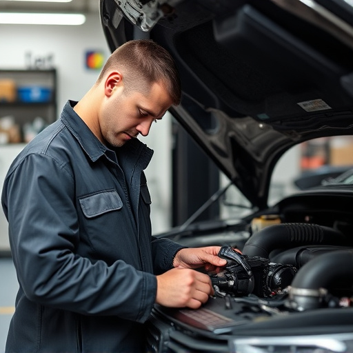 auto technician working