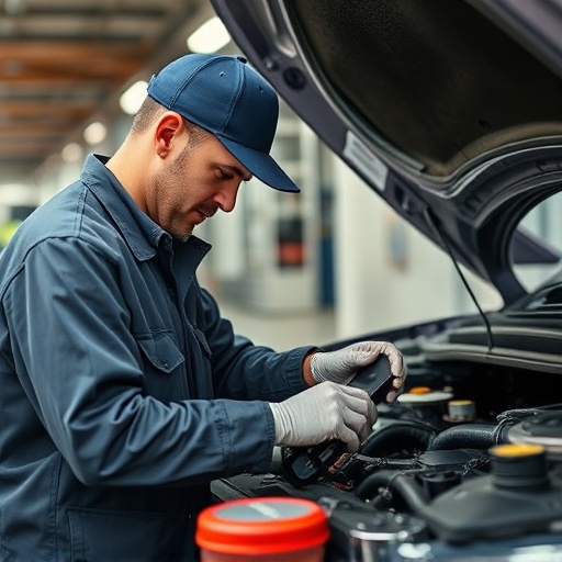 auto technician working