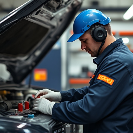 auto technician working