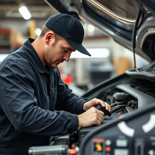 auto technician working