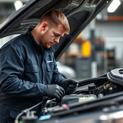 auto technician working