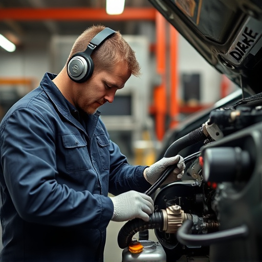 auto technician working