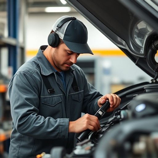 auto technician working