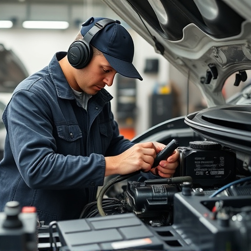 auto technician working