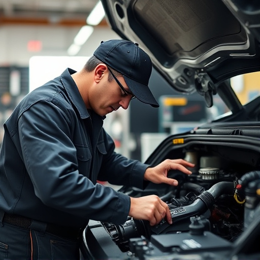 auto technician working