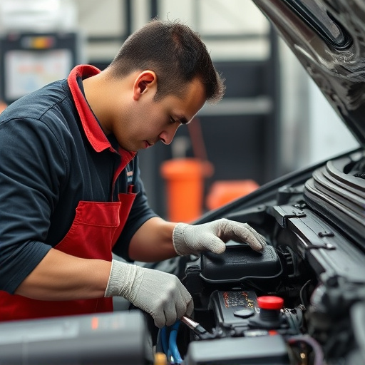 auto technician working