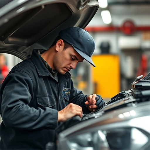 auto technician working